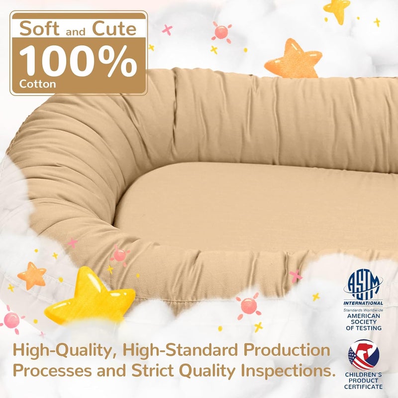 EAQ Baby Lounger, Infant Lounger for Newborn,Portable Baby Nest Cover Breathable & Soft, Newborn Essentials - Image 3